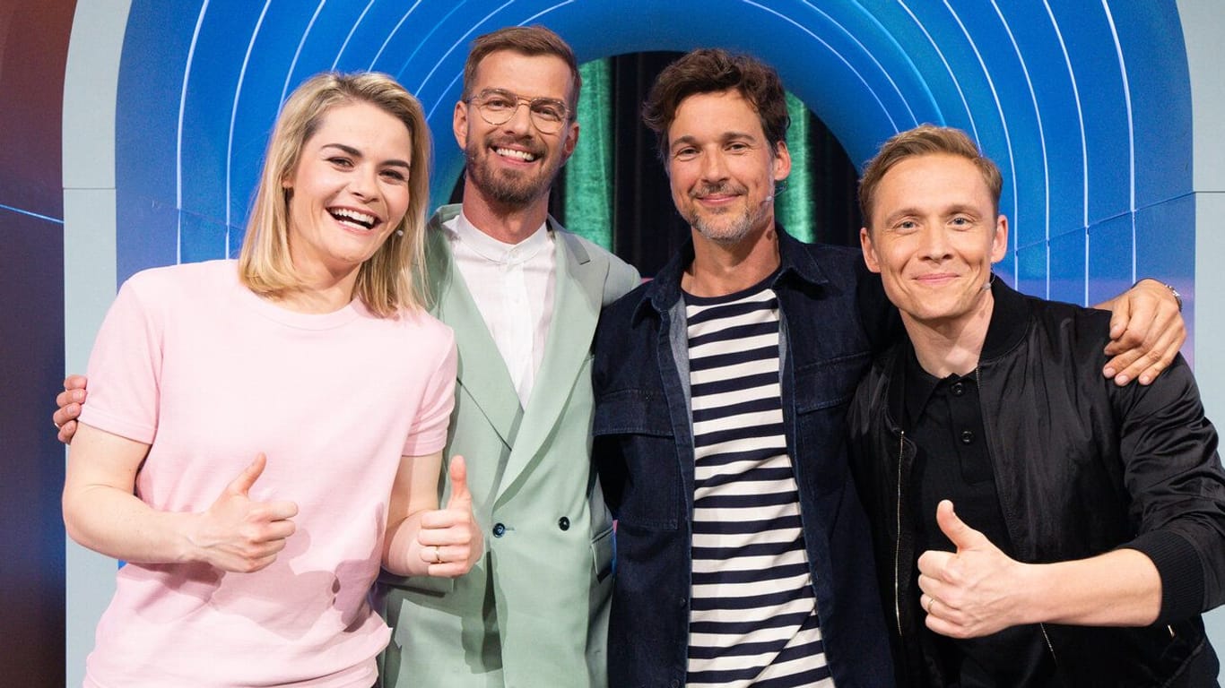 "Wer stiehlt mir die Show?": In der aktuellen Staffel sind Hazel Brugger, Joko Winterscheidt, Florian David Fitz und Matthias Schweighöfer zu sehen.