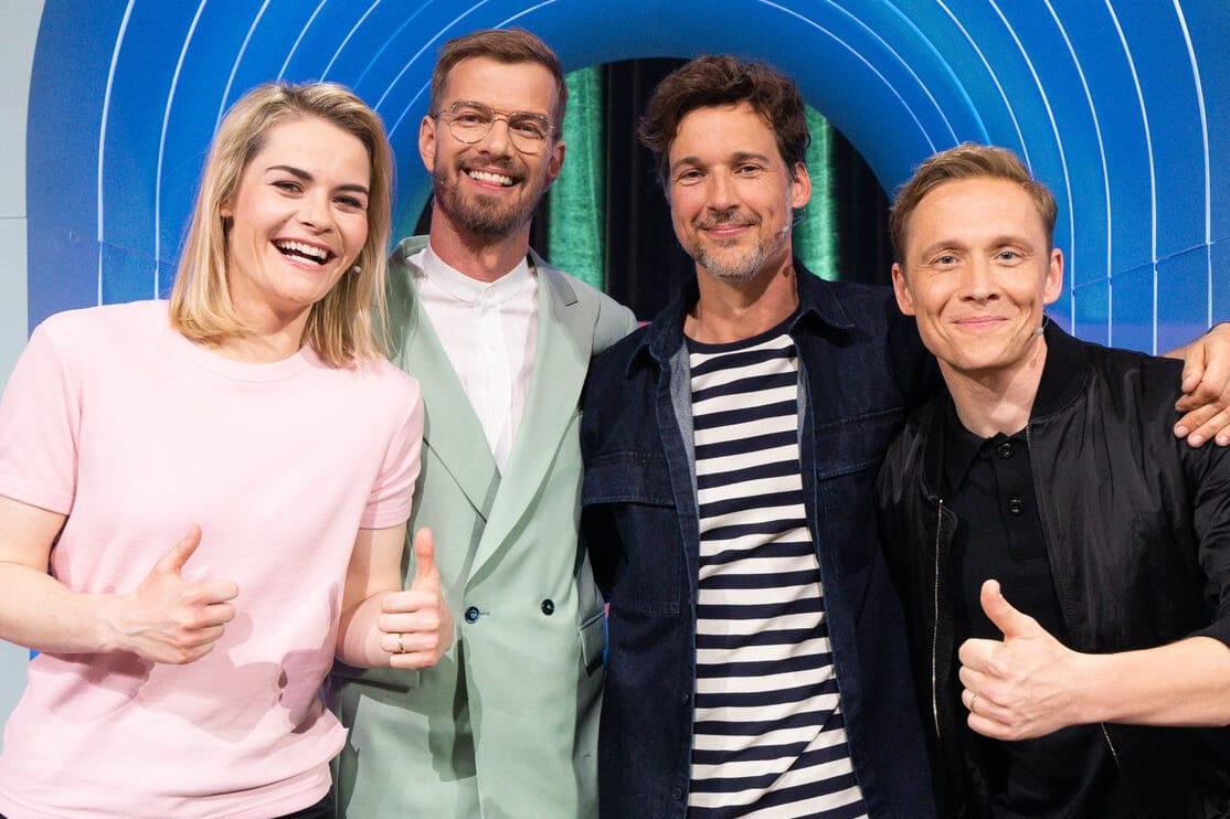 "Wer stiehlt mir die Show?": In der aktuellen Staffel sind Hazel Brugger, Joko Winterscheidt, Florian David Fitz und Matthias Schweighöfer zu sehen.