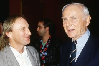 Otto Waalkes mit Vicco von Bülow um 1994