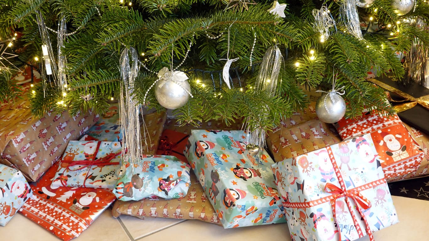 Geschenke liegen unter einem Weihnachtsbaum (Symbolbild): Nicht immer müssen die Präsente auch teuer sein.
