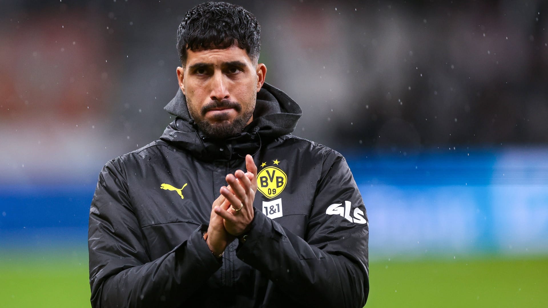 Emre Can: Sein Einsatz gegen die Bayern ist in Gefahr. Emre Can: Sein Einsatz gegen die Bayern ist in Gefahr.