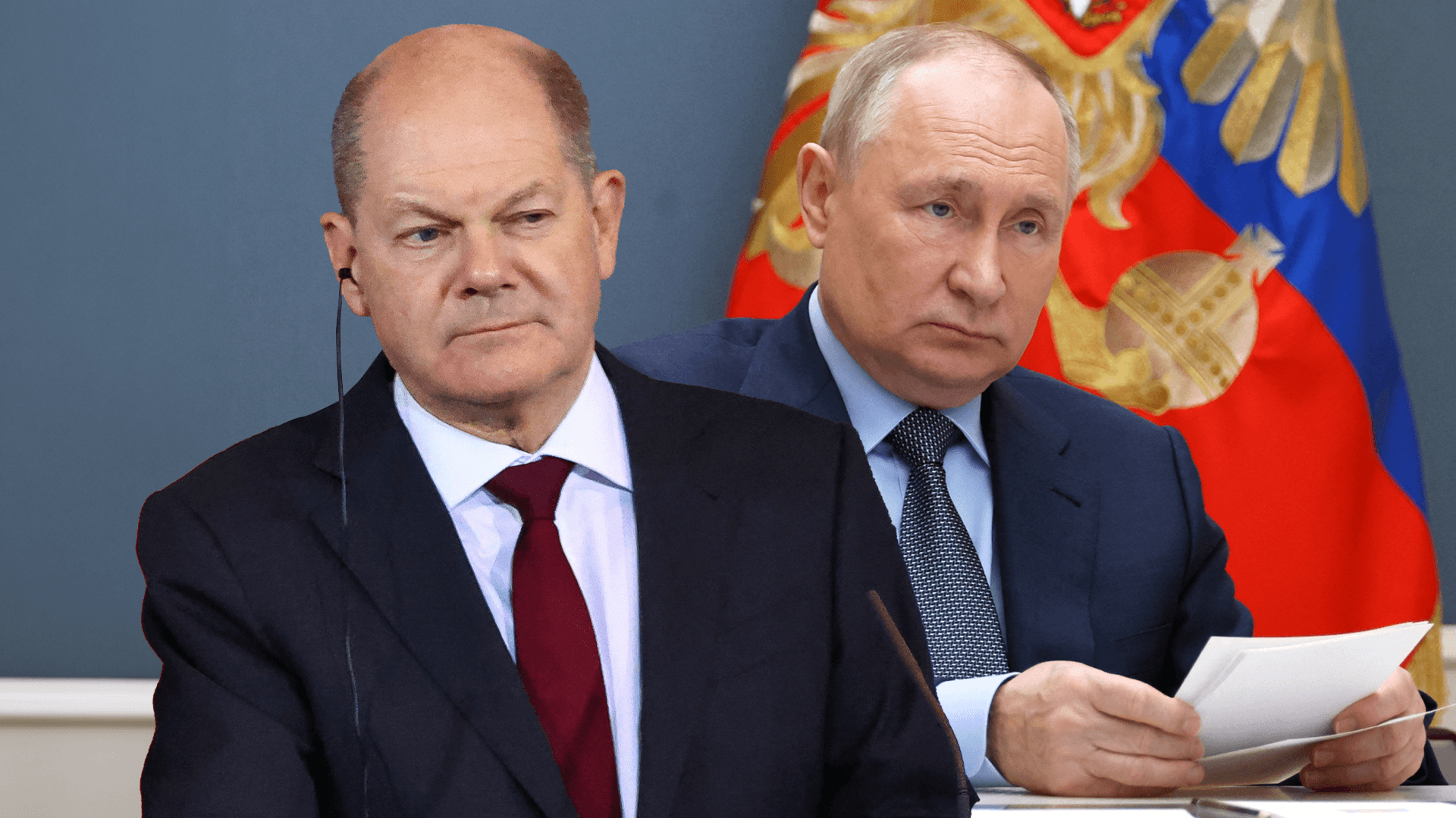 Olaf Scholz und Wladimir Putin: Der SPD-Politiker kritisiert während seiner USA-Reise das Interview.