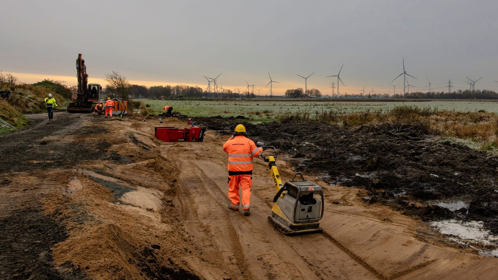 Baustelle für die Northvolt-Batteriefabrik