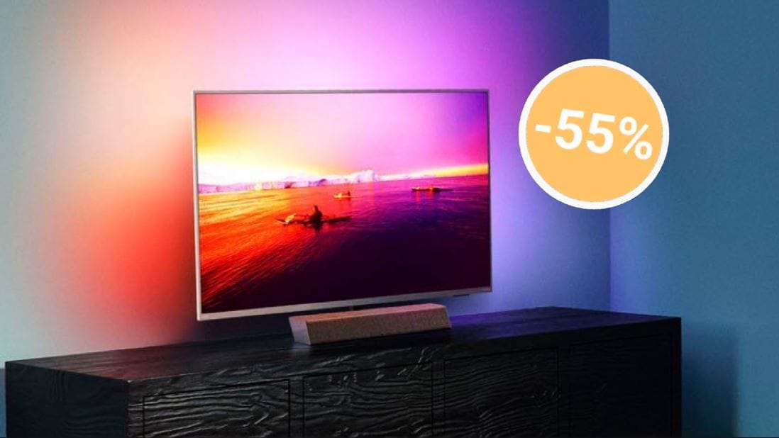 Black Week 2023: Bei Aldi gibt es einen 4K-Fernseher von Philips inklusive Soundbar so günstig wie noch nie.