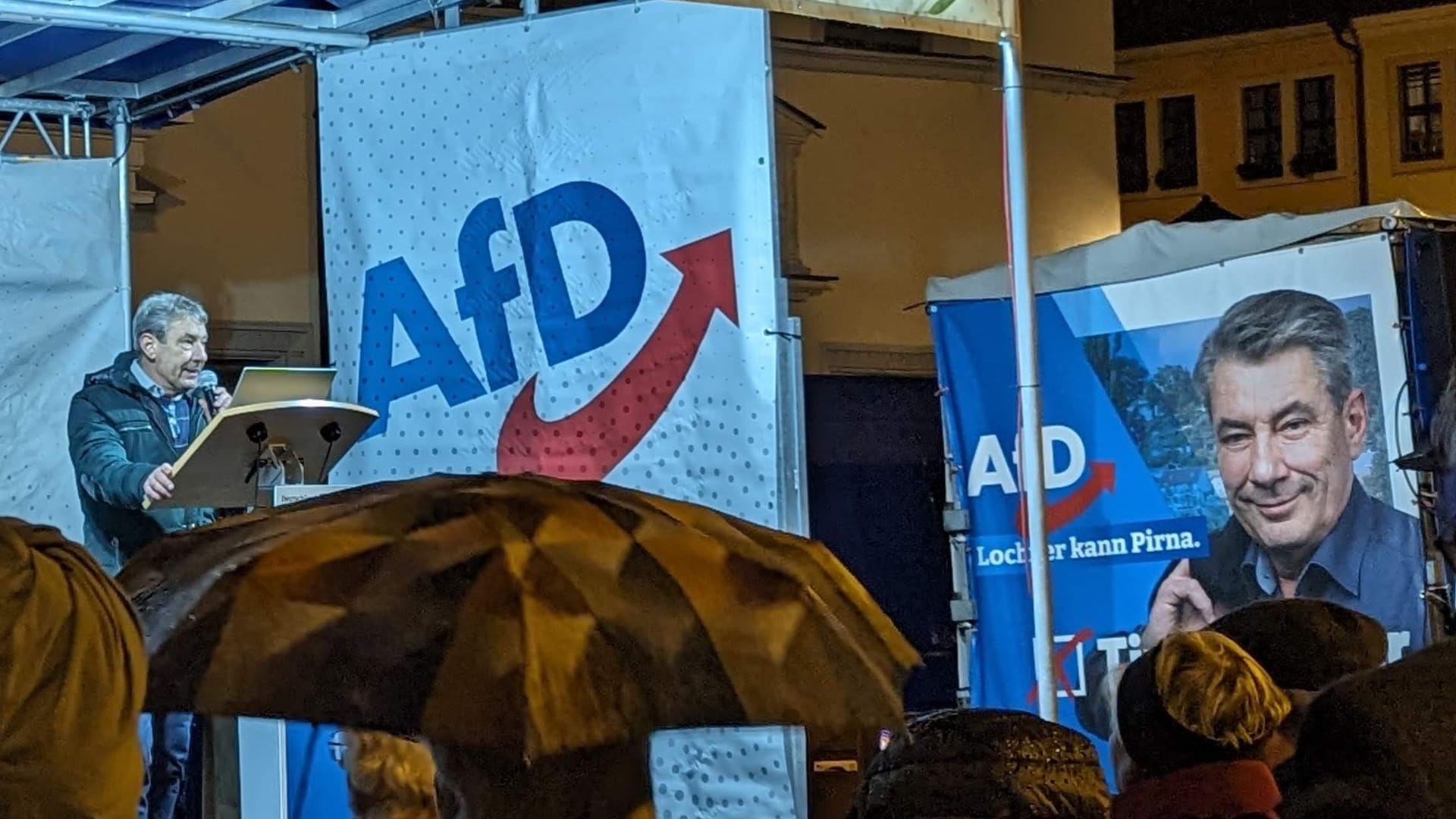 Tim Lochner bei seiner letzten Wahlkampfveranstaltung vor der Wahl am 26. November.