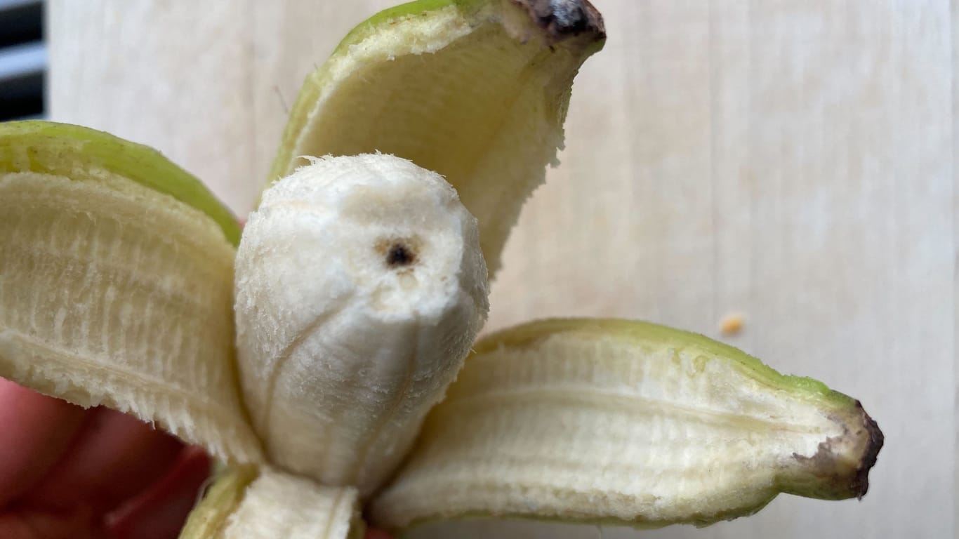 Fruchtfleisch: Das dunkle Ende bei Bananen ist besonders auffällig.