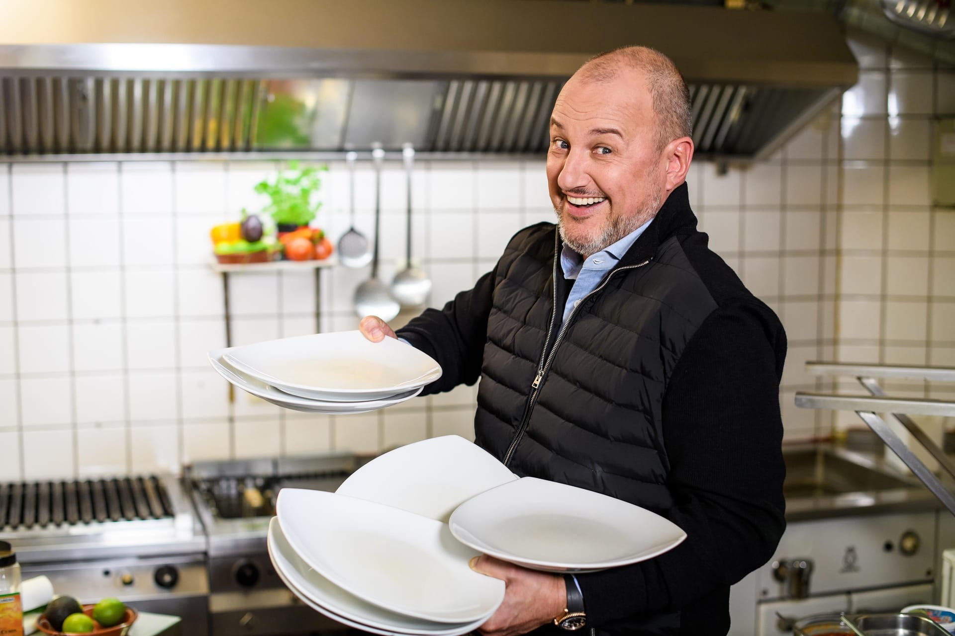 Frank Rosin berät im Fernsehen Restaurantbetreiber.