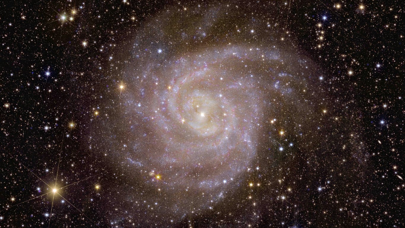 IC 342: Die Spiralgalaxie ist viele Millionen Lichtjahre von der Milchstraße entfernt.
