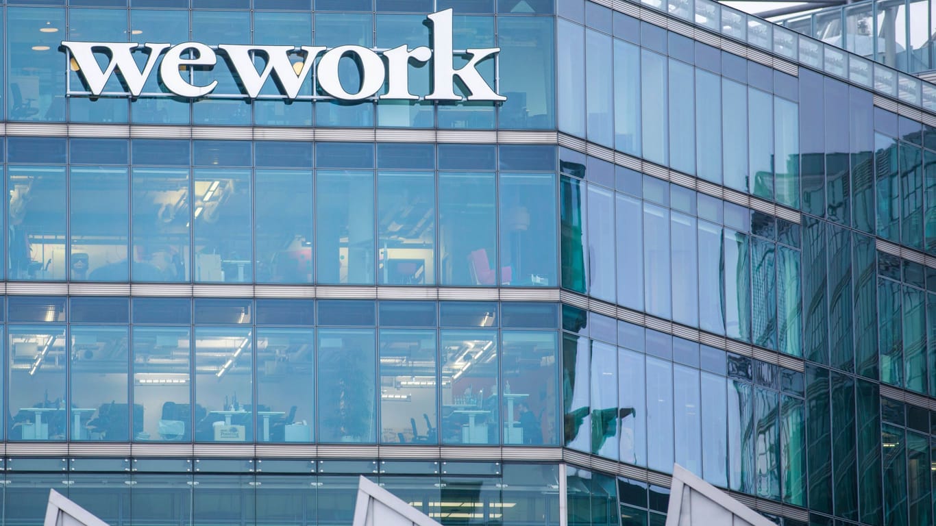 Bürohaus von WeWork in Berlin (Symbolbild): WeWork galt einst als eines der wertvollsten Start-ups der Welt.