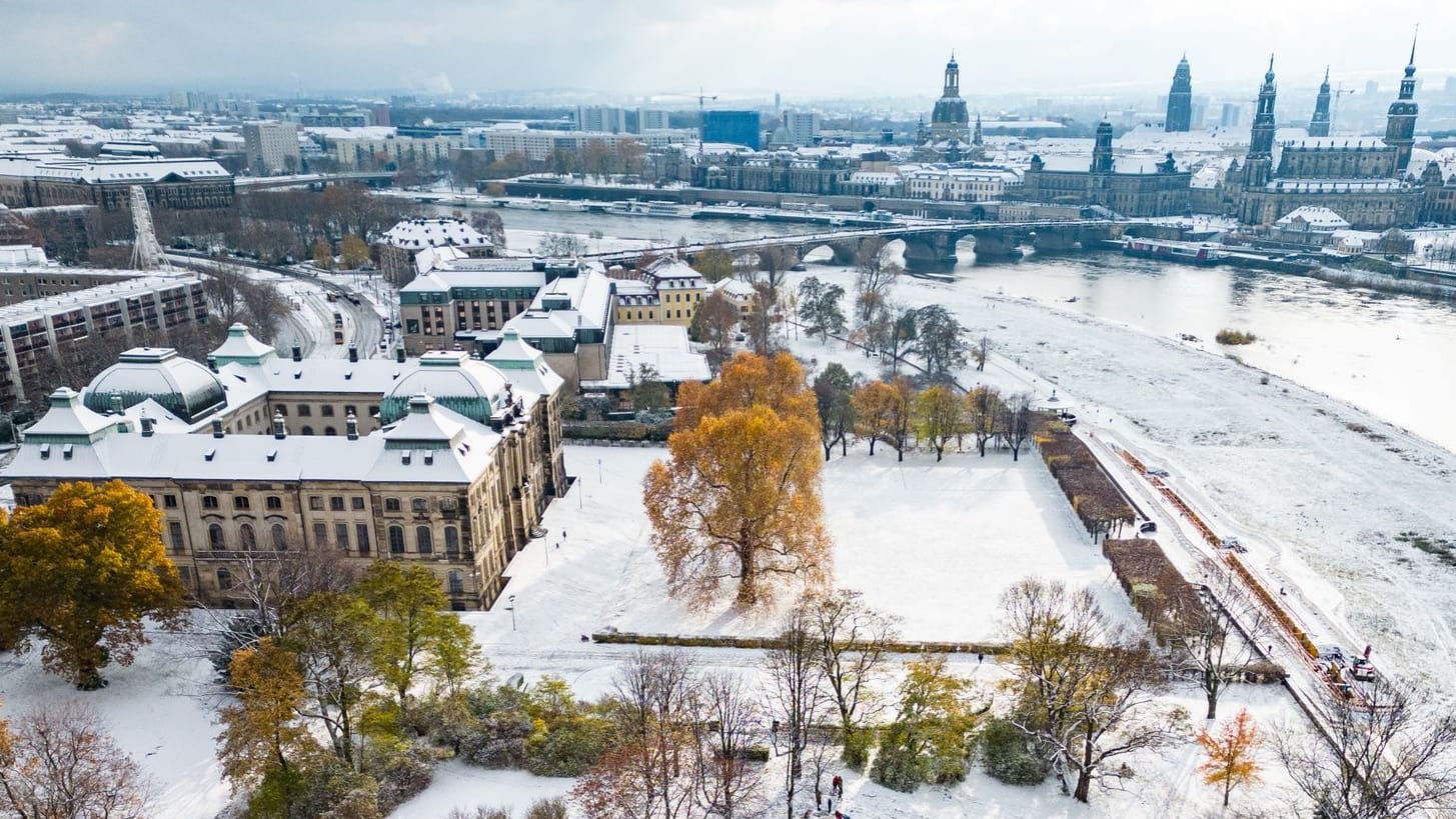 Schnee in Dresden