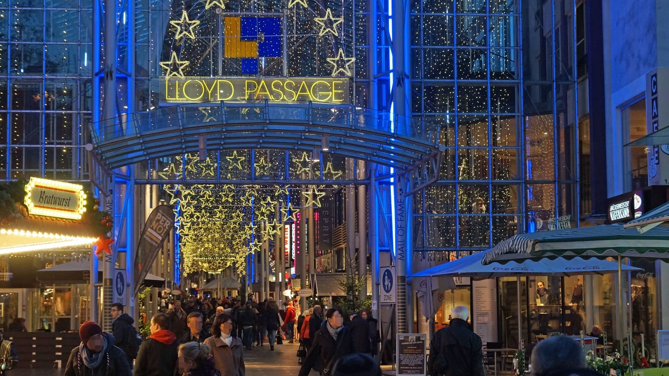 Die Lloyd Passage in der Bremer Innenstadt: Das hier befindliche Parkhaus ist nur zur Hälfte benutzbar.