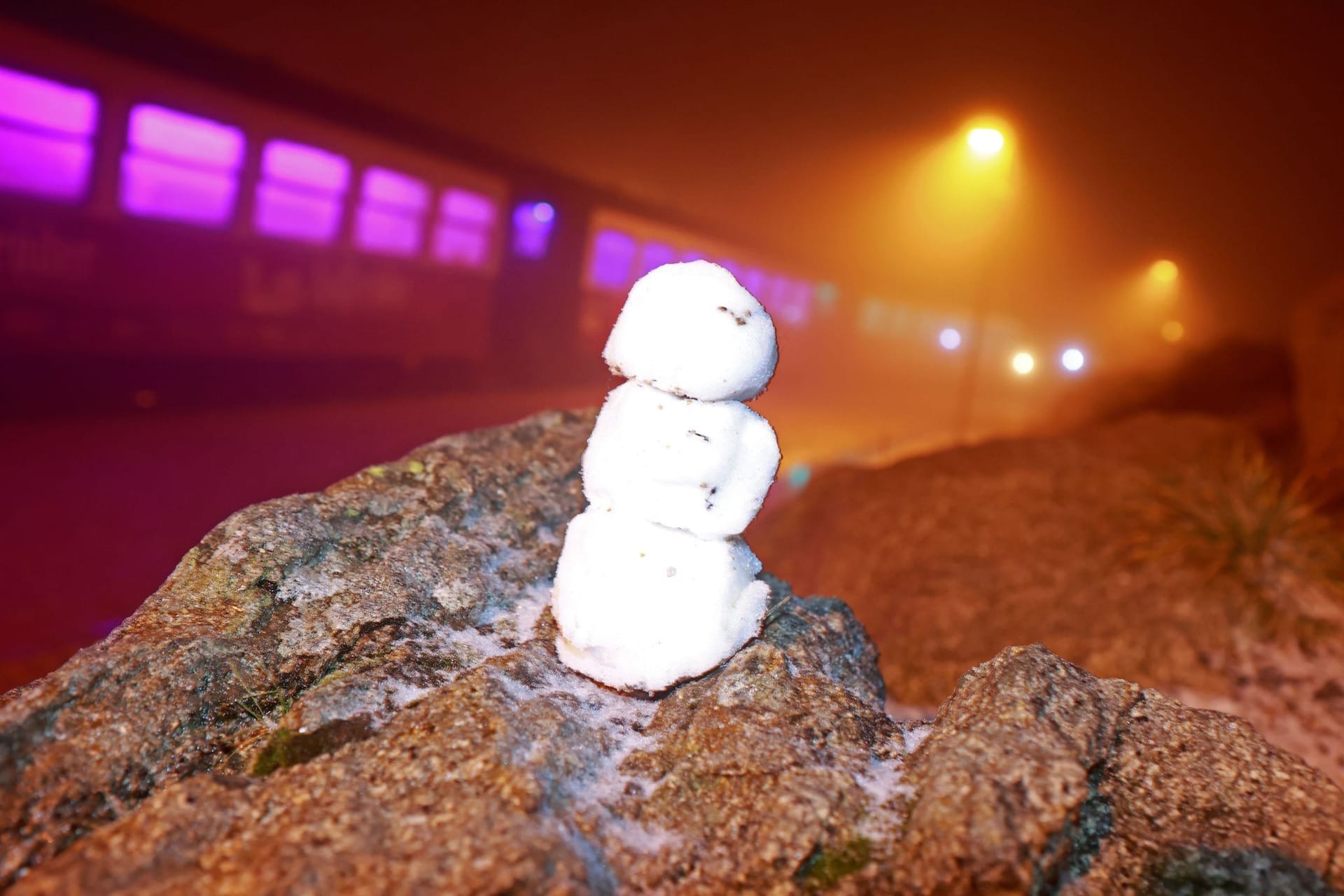 Erster Schnee auf dem Brocken