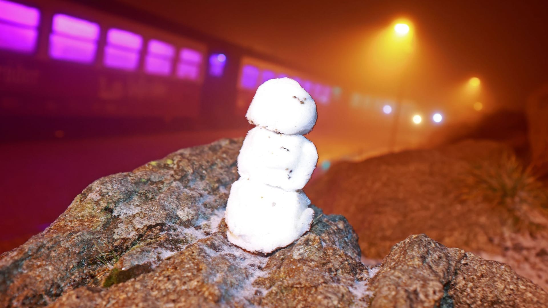 Erster Schnee auf dem Brocken