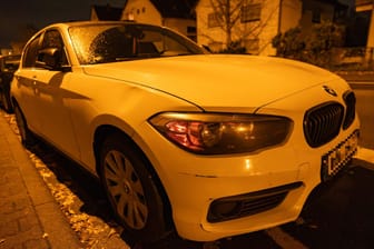 Unfallauto in Hessen: Die Fahrerin des Wagens wurde nicht verletzt.