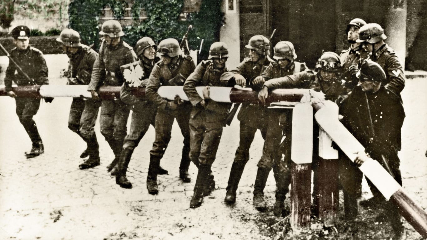 Propagandabild vom deutschen Überfall auf Polen: Der Angriff führte zur Kriegserklärung Großbritanniens und Frankreichs.