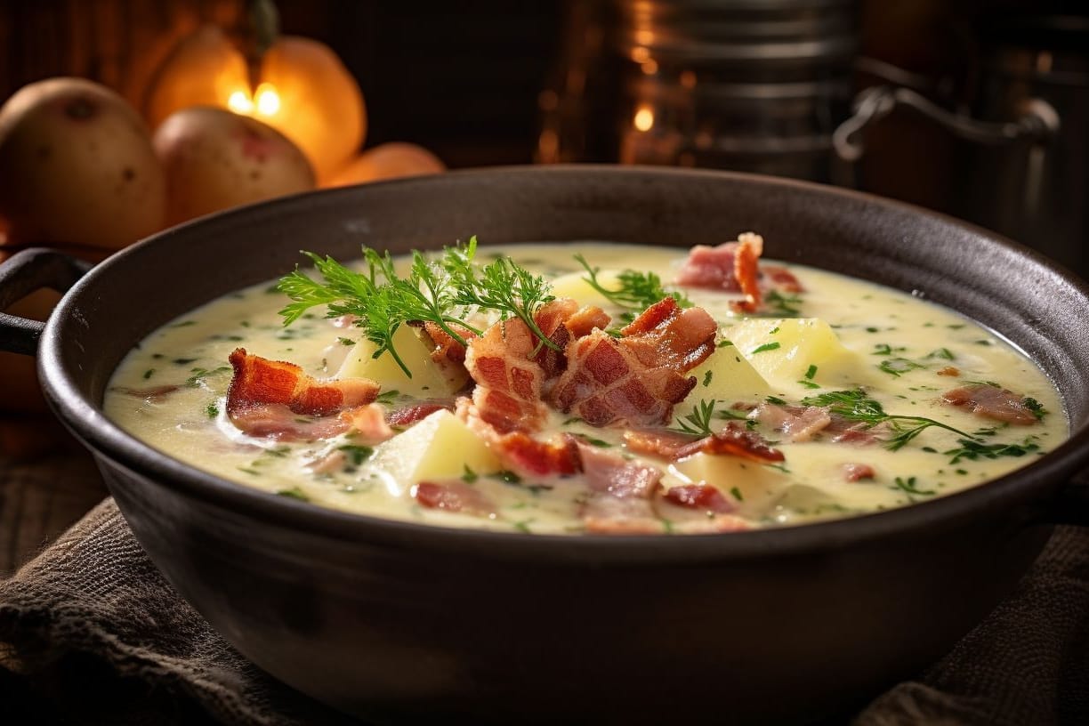 Erbsensuppe mit Speck