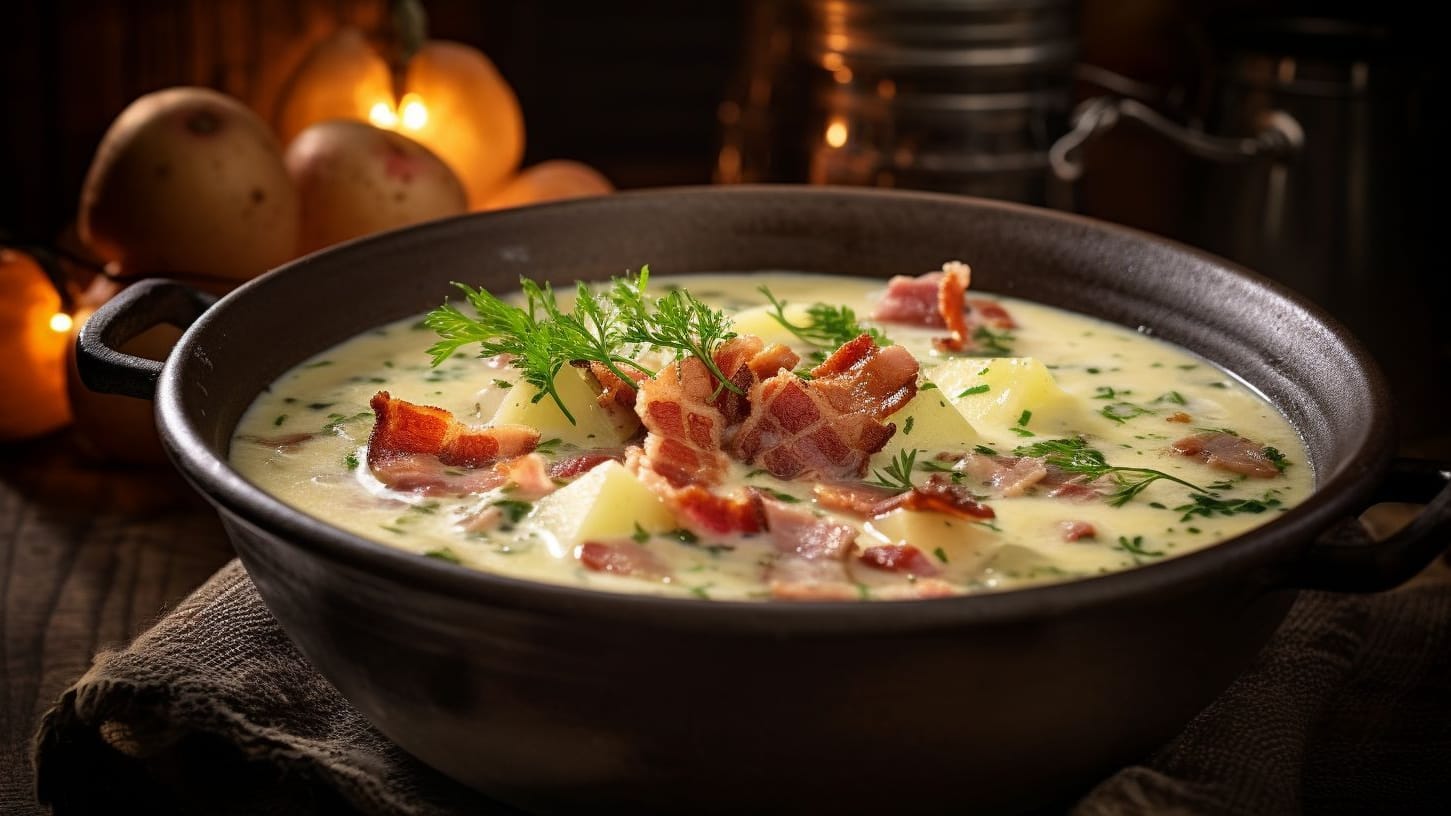 Erbsensuppe mit Speck