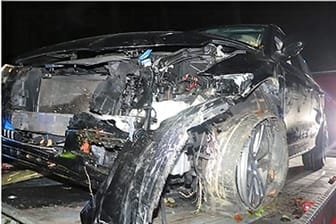 Das Unfallauto: Am Freitagabend verunfallte ein stark alkoholisierter 35-jähriger Erkrather mit seinem Audi Q3.