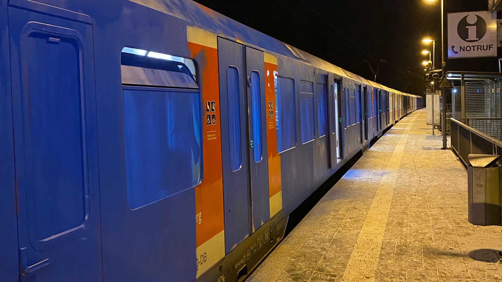 Die beschmierte S-Bahn: Der Großteil der Täter konnte unerkannt flüchten.