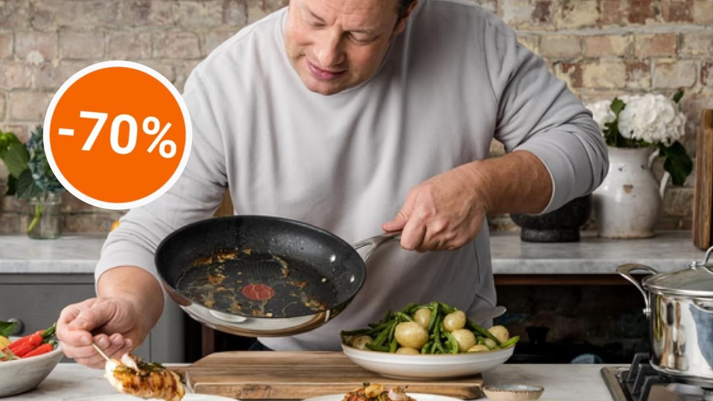 Bei Amazon ist heute eine von Starkoch Jamie Oliver entwickelte Tefal-Pfanne zum Tiefpreis im Angebot.