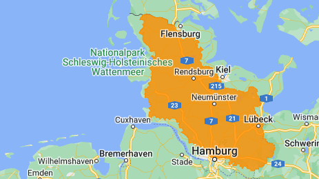 Im orange-markierten Gebiet kommt es am Donnerstagmorgen zu strengem Frost.
