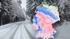 Schneefront über Deutschland