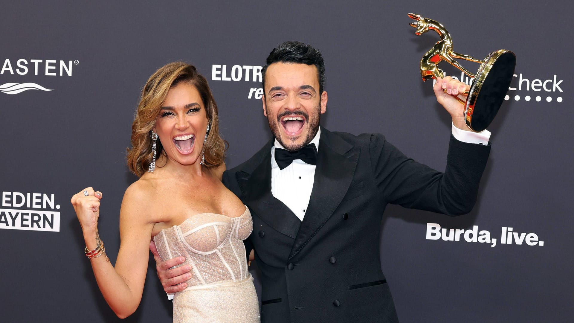 Jana Ina und Giovanni Zarrella waren am Donnerstagabend gemeinsam beim Bambi.