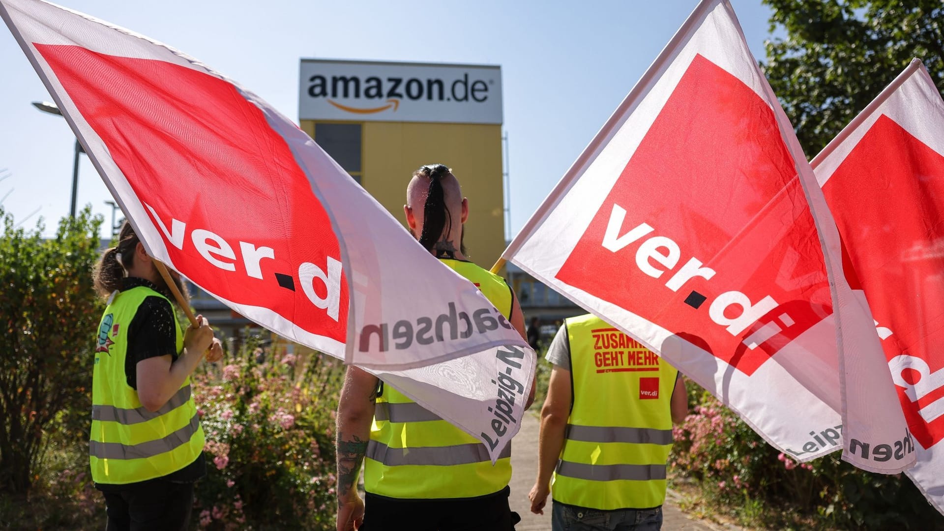 Streik bei Amazon in Leipzig