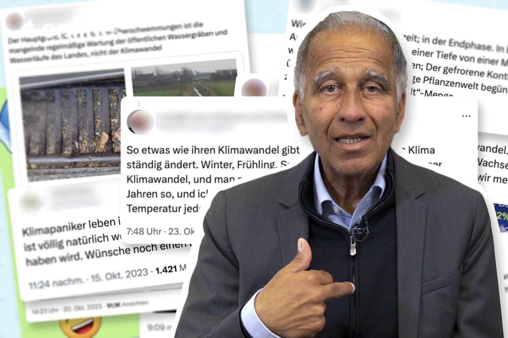 Prof. Dr. Mojib Latif: Der Klimaforscher widerlegt vor der t-online-Kamera bekannte Klimamythen.