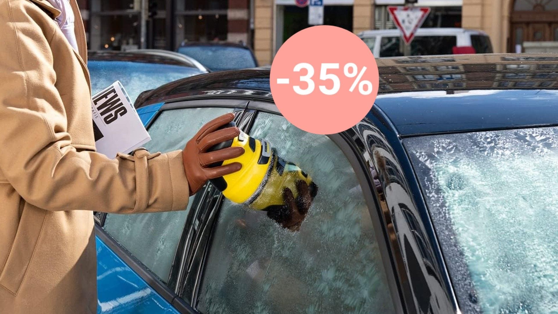 Das Auto schnell von Eis befreien: Am Black Friday ist der elektrische Eiskratzer von Kärcher zum Tiefpreis im Angebot.