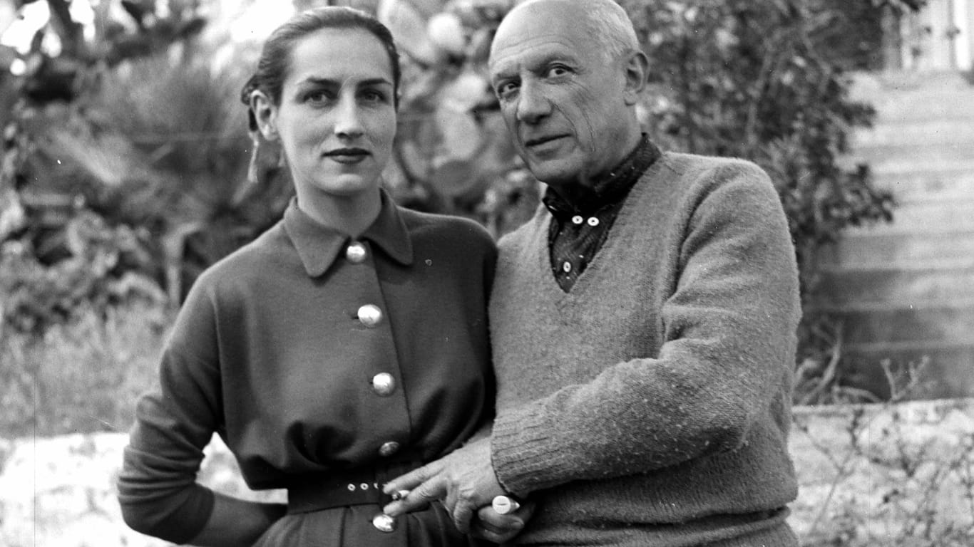 1951: Pablo Picasso und Francoise Gilot.