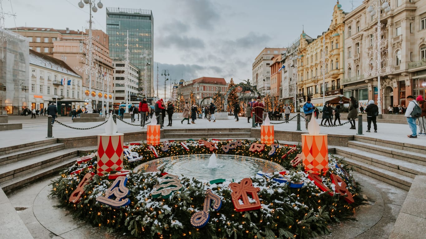 Die ganze Innenstadt Zagrebs ist im Advent festlich geschmückt.