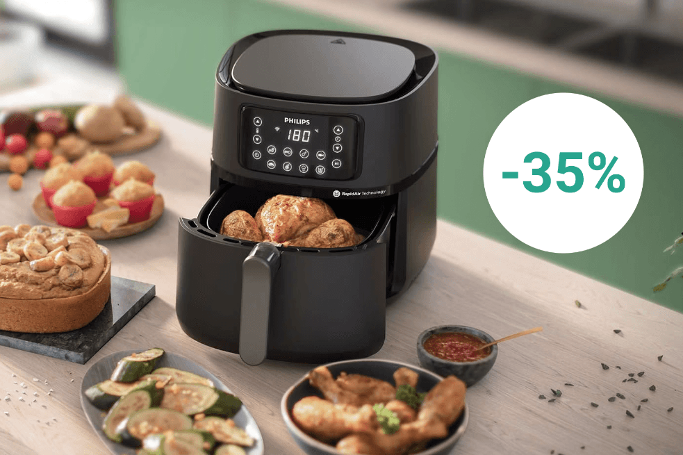 Sichern Sie sich heute am Black Friday den Airfryer von Philips zum Spitzenpreis.