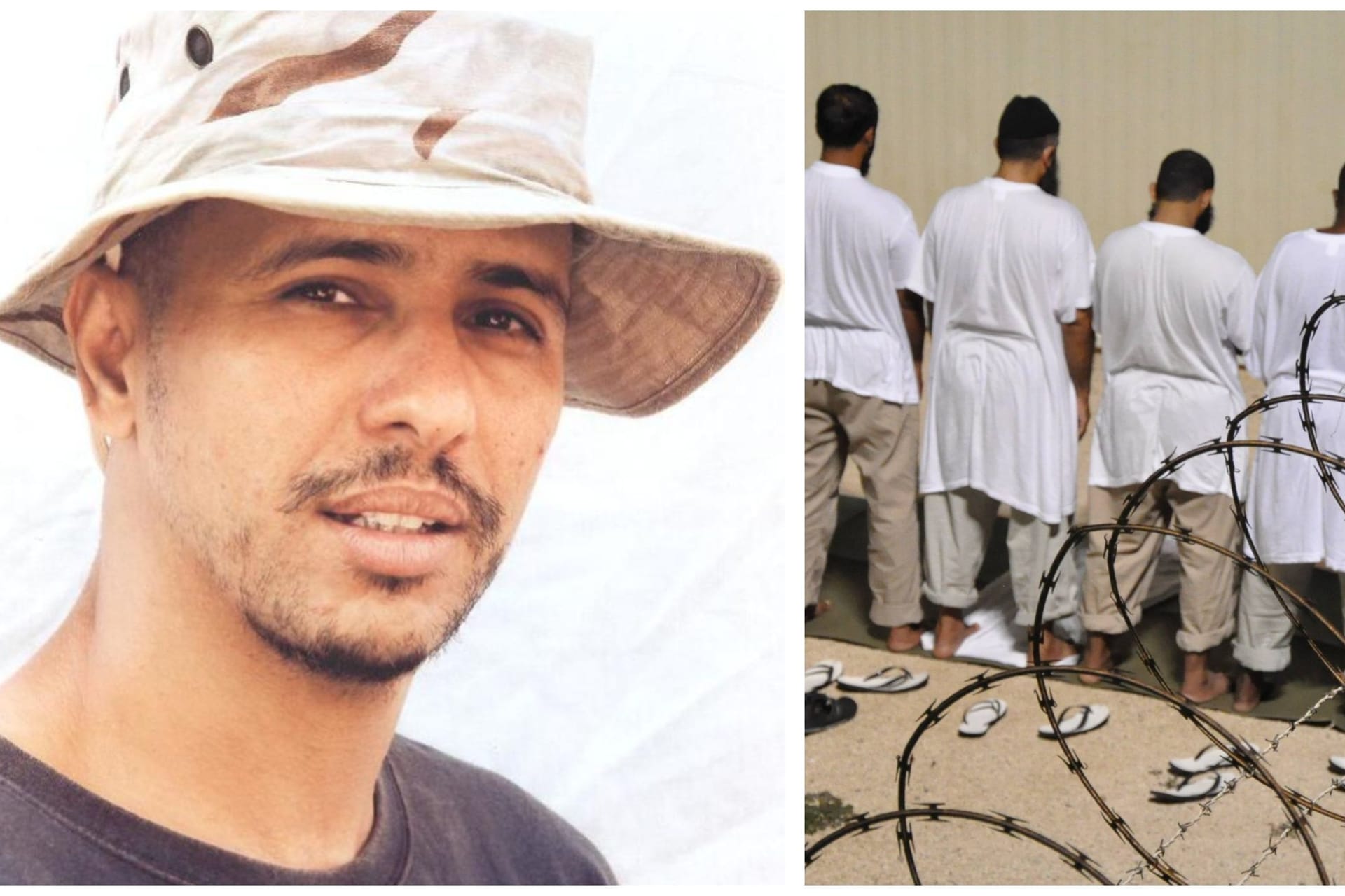 Mohamedou Ould Salah und Guantànamo-Insassen (Montage): Dort wurde er 14 Jahre ohne Anklage festgehalten.