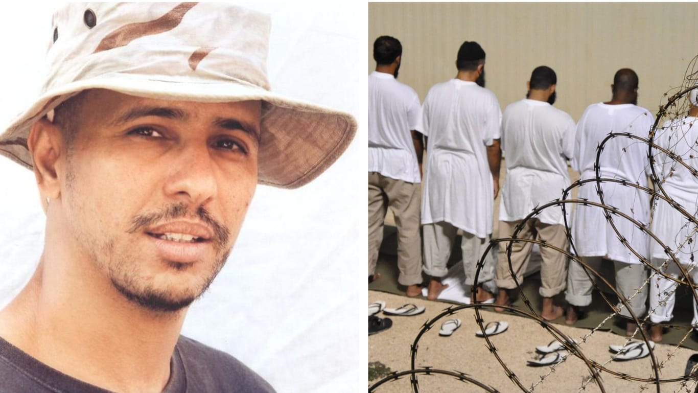 Mohamedou Ould Salah und Guantànamo-Insassen (Montage): Dort wurde er 14 Jahre ohne Anklage festgehalten.