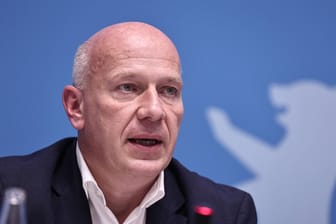 Kai Wegner Reg. Bürgermeister Berlin, CDU, Pressekonferenz zum Sicherheitsgipfel