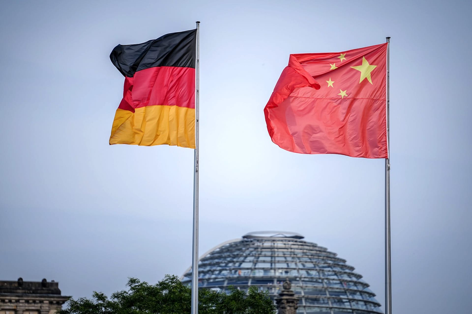 Deutschland China Flaggen
