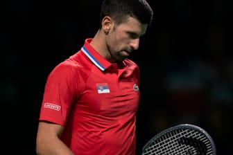 Novak Djoković, hier im Davis Cup gegen Großbritannien: Mal wieder angeeckt.