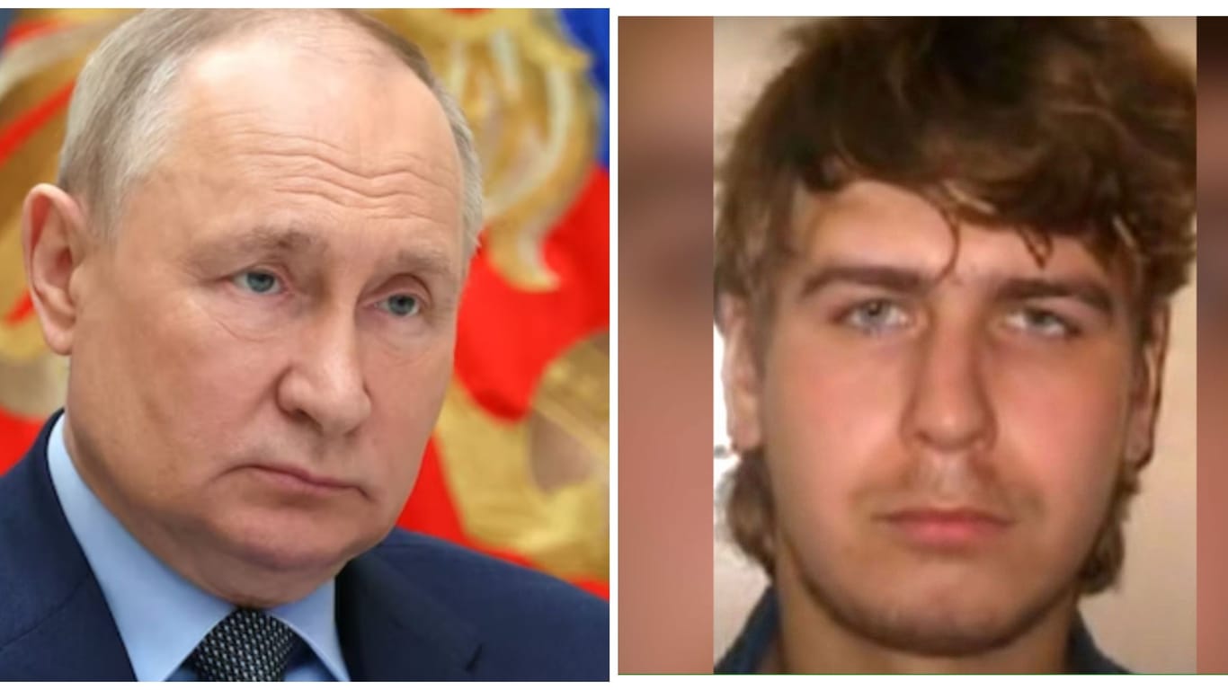 Wladimir Putin (rechts): Er ließ auch Mörder wie Nikolai Ogolobyak (rechts) an die Front.