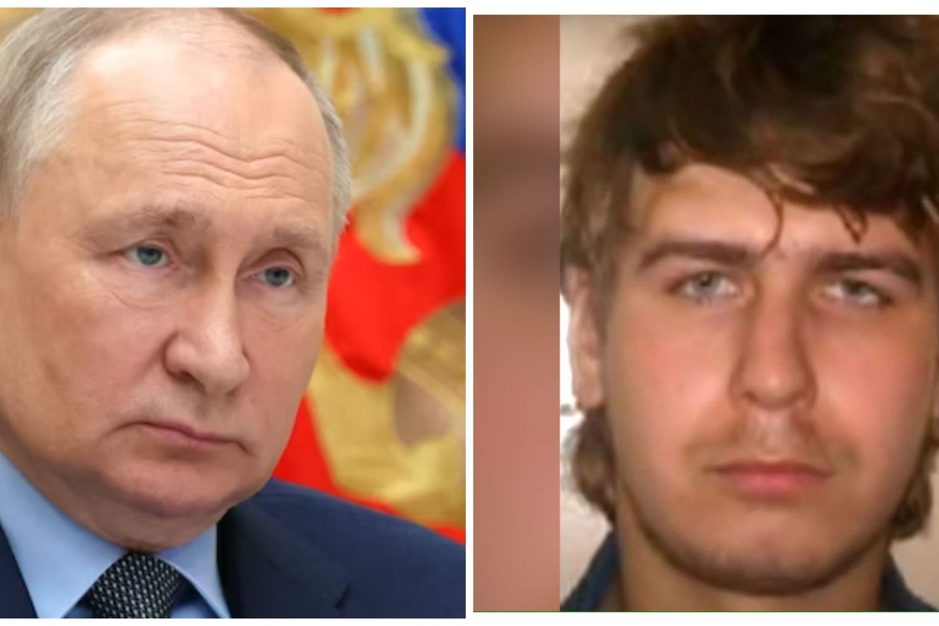 Wladimir Putin (rechts): Er ließ auch Mörder wie Nikolai Ogolobyak (rechts) an die Front.