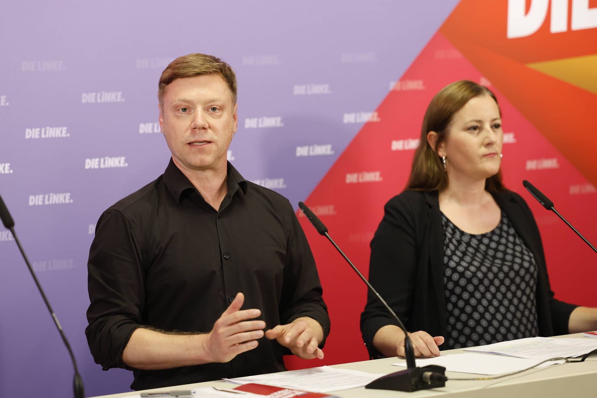 Vorsitzende der Partei DIE LINKE, Janine Wissler und Martin Schirdewan (Archivbild): "Wir haben kein Flüchtlingsproblem, wir haben ein Verteilungsproblem in diesem Land."