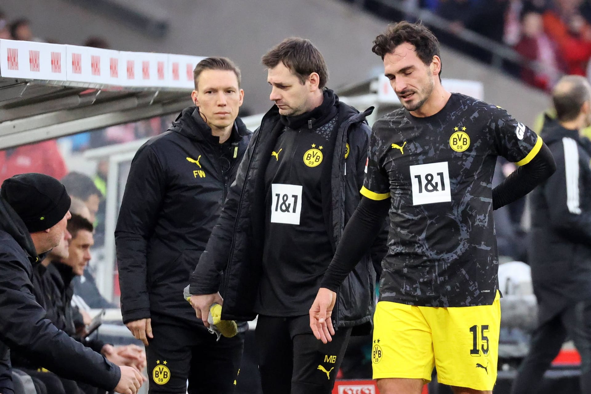 Mats Hummels (r.): Er musste angeschlagen runter.