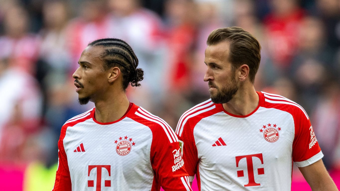Entscheidende Spieler beim FC Bayern: Leroy Sané (l.) und Harry Kane.