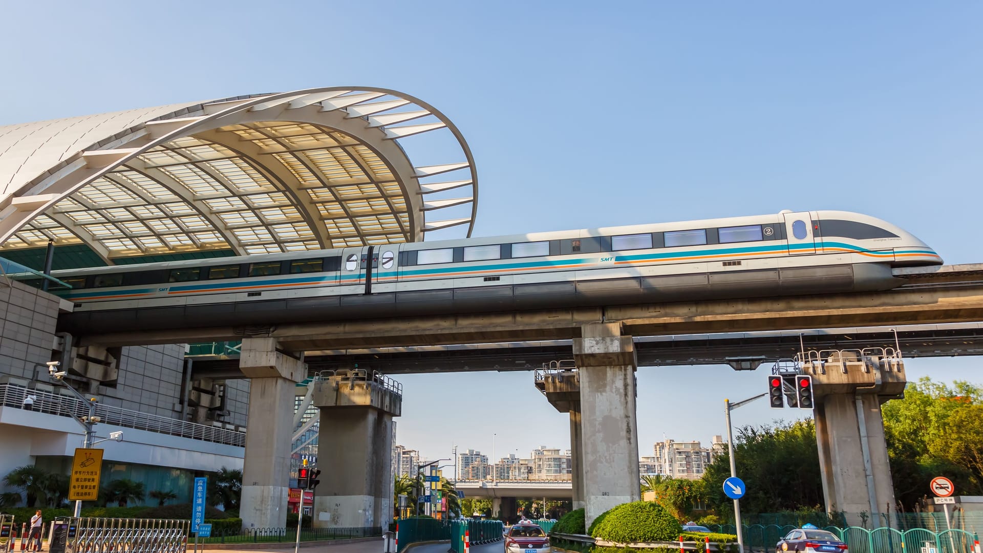 Shanghai Maglev: Mit 430 km/h zum Flughafen.