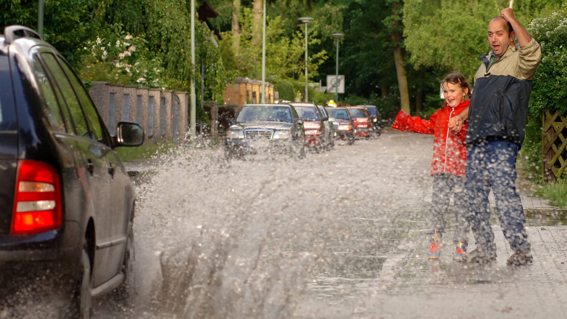 Platsch: Bei Regenwetter droht die Nässe nicht nur von oben.