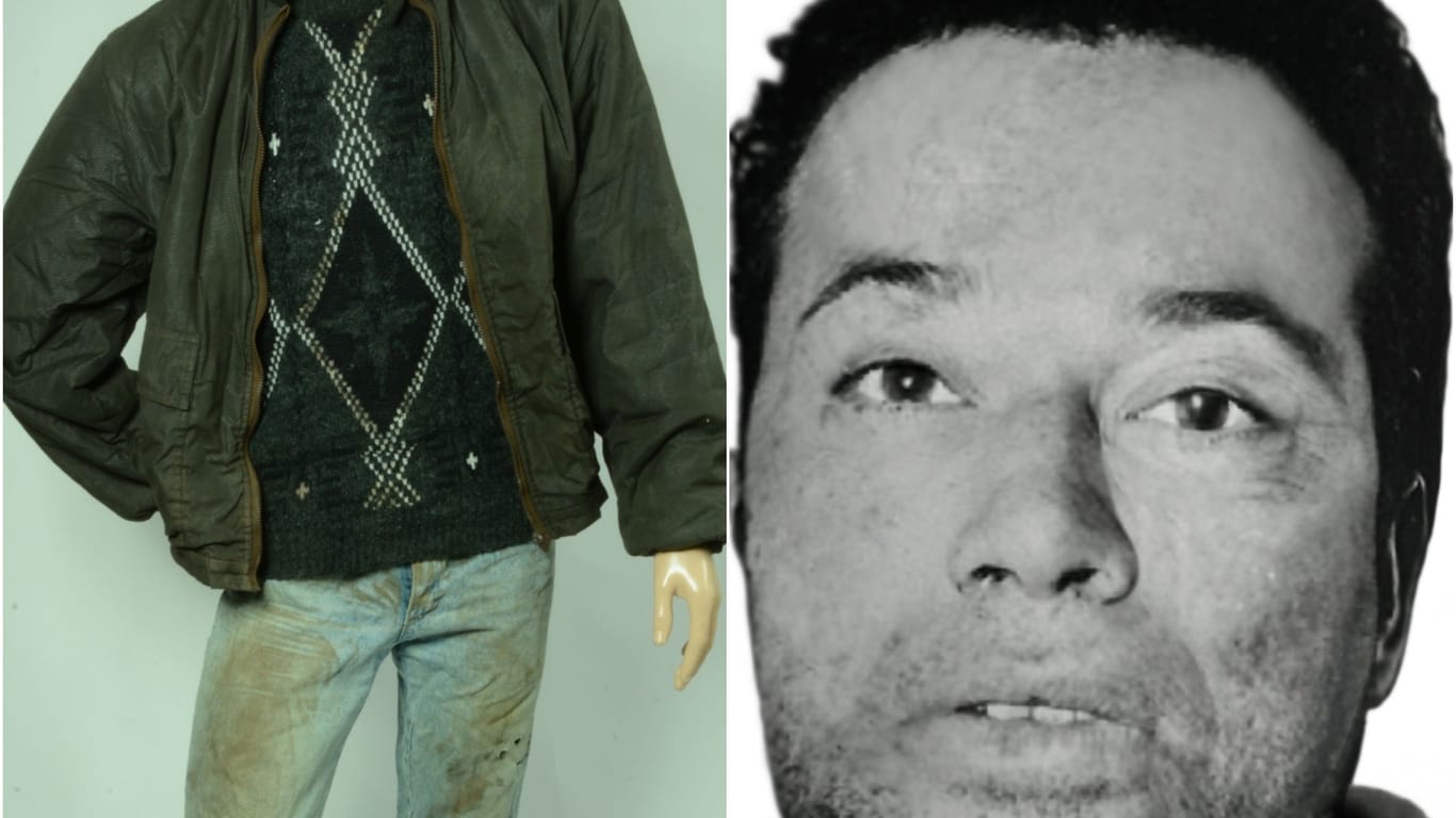 Der Tote und seine Bekleidung: 1991 wurde dieser Mann neben der A1 gefunden. Er trug auffallend dreckige Kleidung.