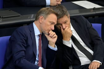 Berlin: Christian Lindner und Robert Habeck im Bundestag.