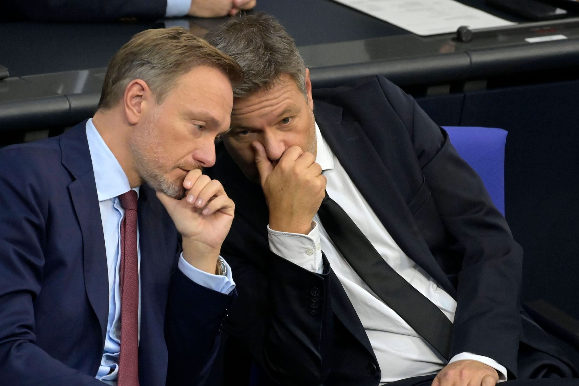 Berlin: Christian Lindner und Robert Habeck im Bundestag.