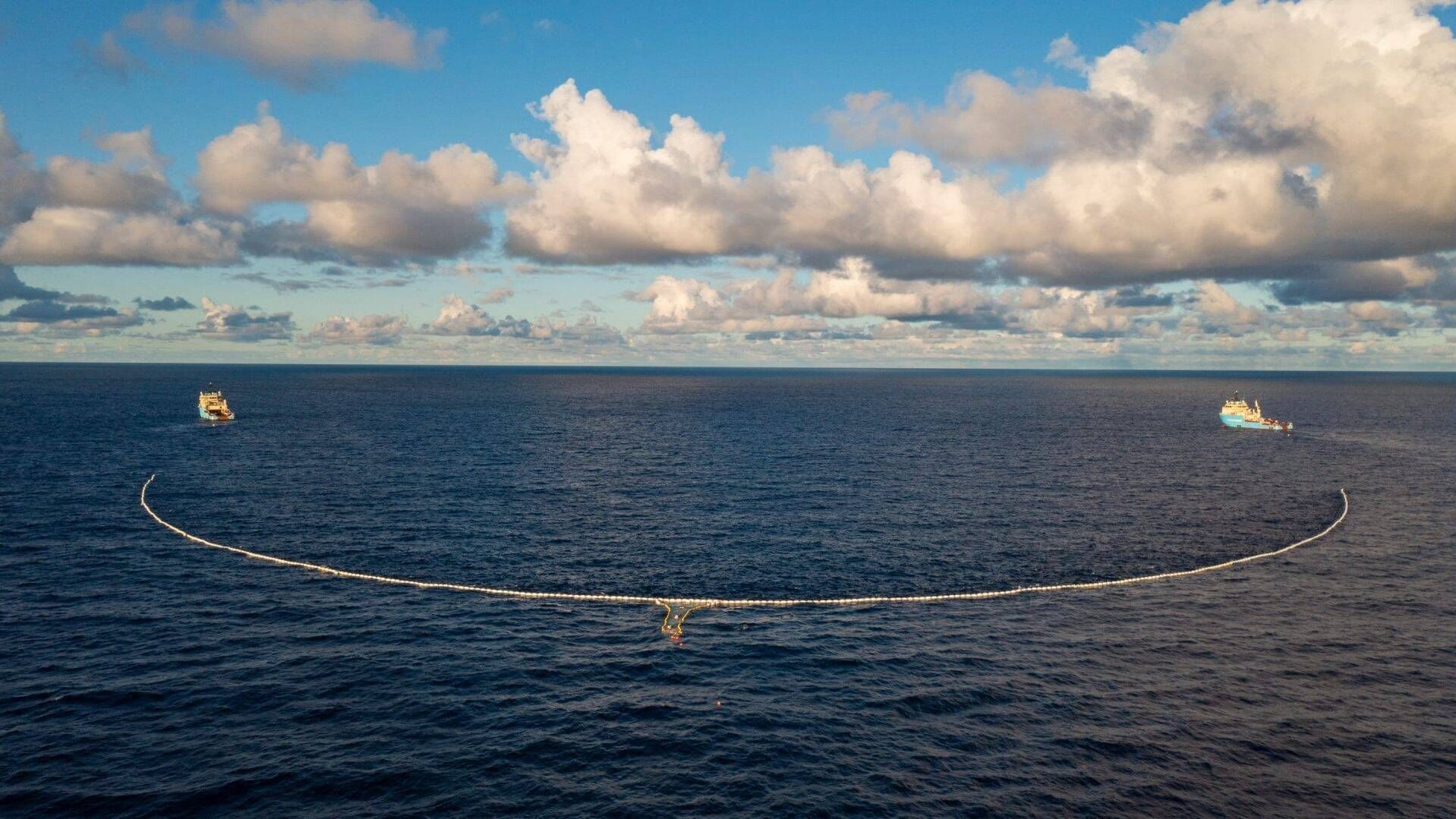 The Ocean Cleanup (Archivbild): Das System sammelt mit Barrieren Müll von der Meeresoberfläche.