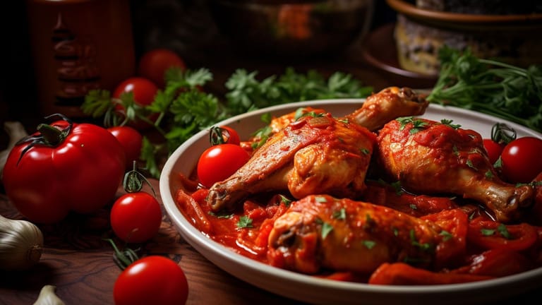 Rezept: Paprika-Hähnchen mit saurer Sahne – nach ungarischer Art Rezept: Paprika-Hähnchen mit saurer Sahne – nach ungarischer Art